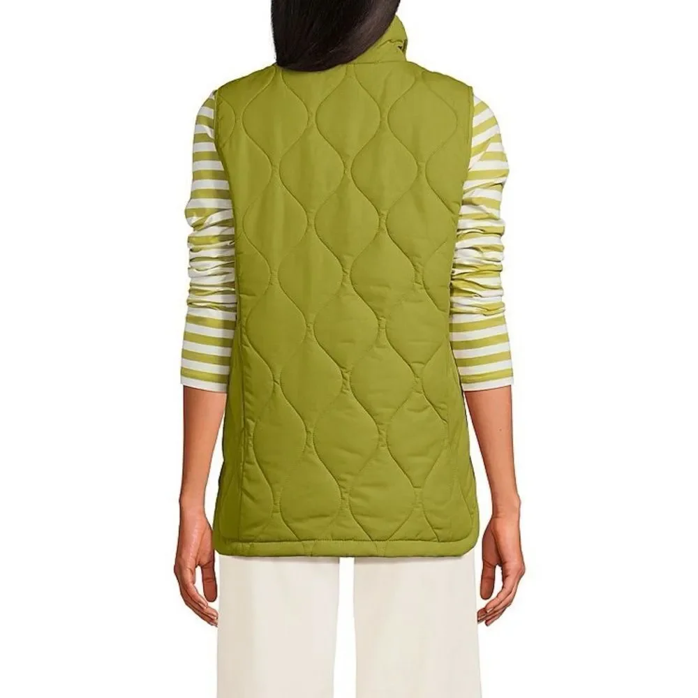 Lands’ End Featherfree Insulated Vest Green Large NWT IN PACKAGE